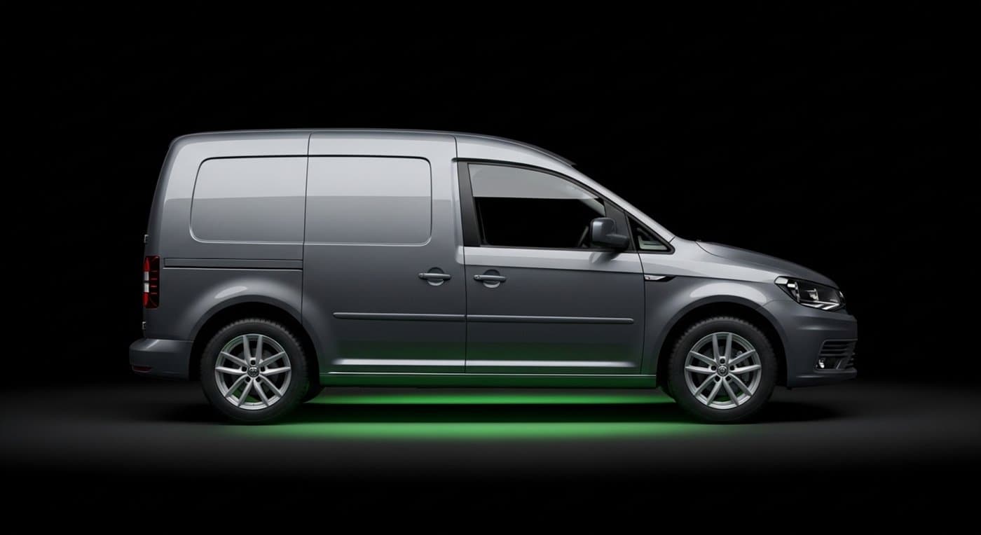 Small van — plain unbranded vehicle a Drevo courier may drive